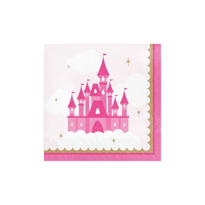 Servilletas Castillo princesas 16 uds 33 cm