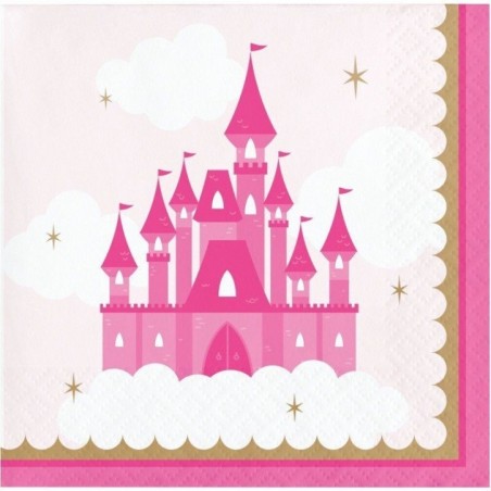 servilletas castillo princesas 16 uds de 25 cm CC344445 39938688684