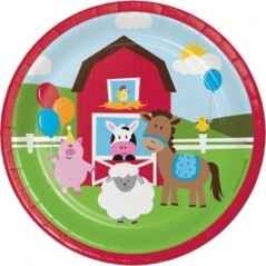 platos animales de la granja 8 uds 18 cm CC415506 39938112554