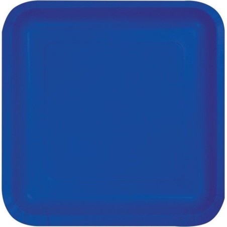 platos cuadrados azul marino 18 uds de 23 cm CC463147 39938248017