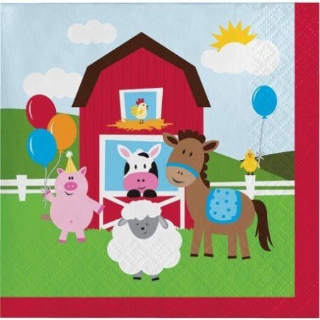 servilletas animales de la granja 16 uds 25 cm CC655506 39938112530