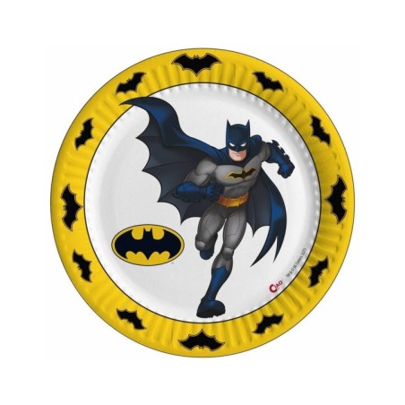 platos de carton batman 8 uds de 23 cm compostables 20221 8026196202211