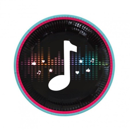 platos tiktok cumpleanos 8 uds 23 cm CV21007 8423138547179