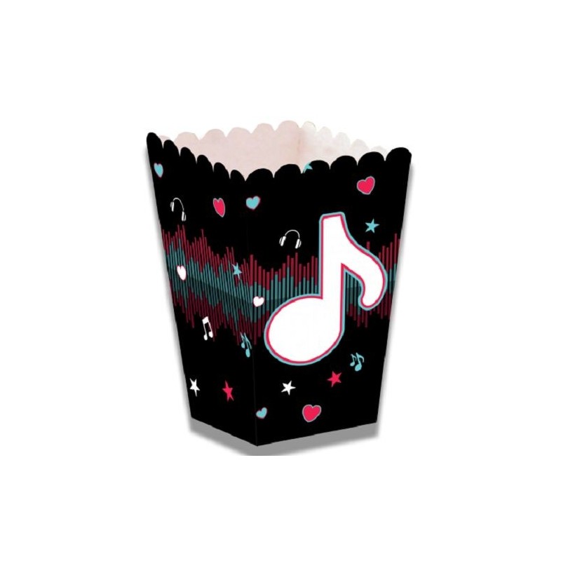 Cajita dance party palomitas tik tok 12x7 cm Unidad