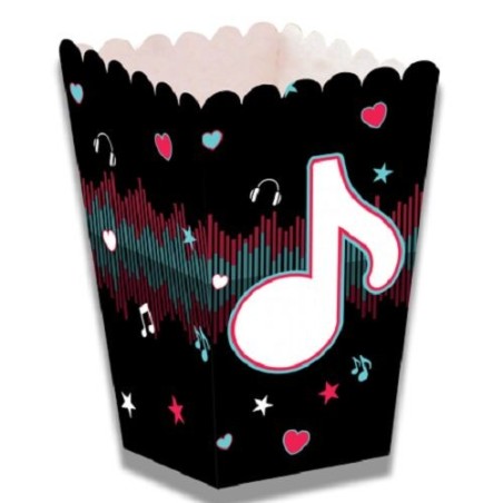 cajita dance party palomitas tik tok 12x7 cm unidad CV21019 8423138521019