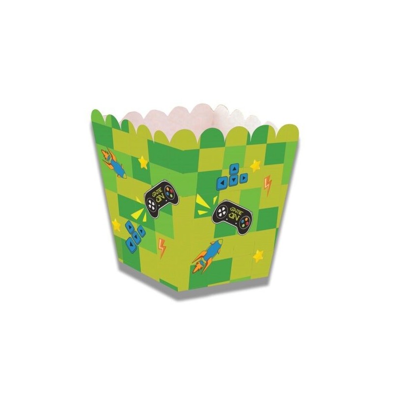 Caja baja cumpleaños gaming viedeojuegos 1 ud 6,5 cm
