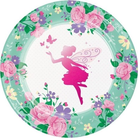 platos hadas florales 8 uds de 23cm CV21371 8423138549746
