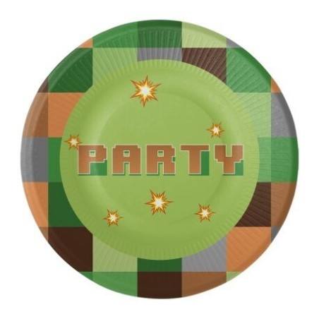 platos tnt minecraft cumpleanos 8 uds 18 cm CV21739 8423138554399