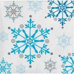 servilletas copos de nieve blancas 20 uds 25 cm CV22099 39938319229