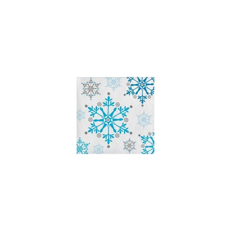 Servilletas copos de nieve blancas 20 uds 25 cm