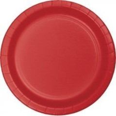 platos rojos 8 uds de 20 cm carton CV40117 92352206360