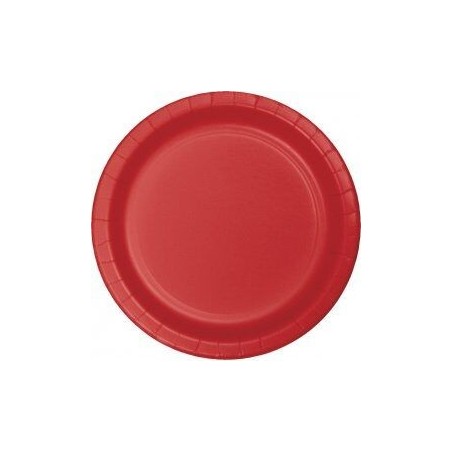platos rojos 8 uds de 20 cm carton CV40117 92352206360