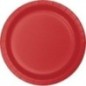 Platos rojos 8 uds de 20 cm carton