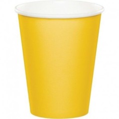 vasos amarillos carton 8 uds CV40130 8433584587282