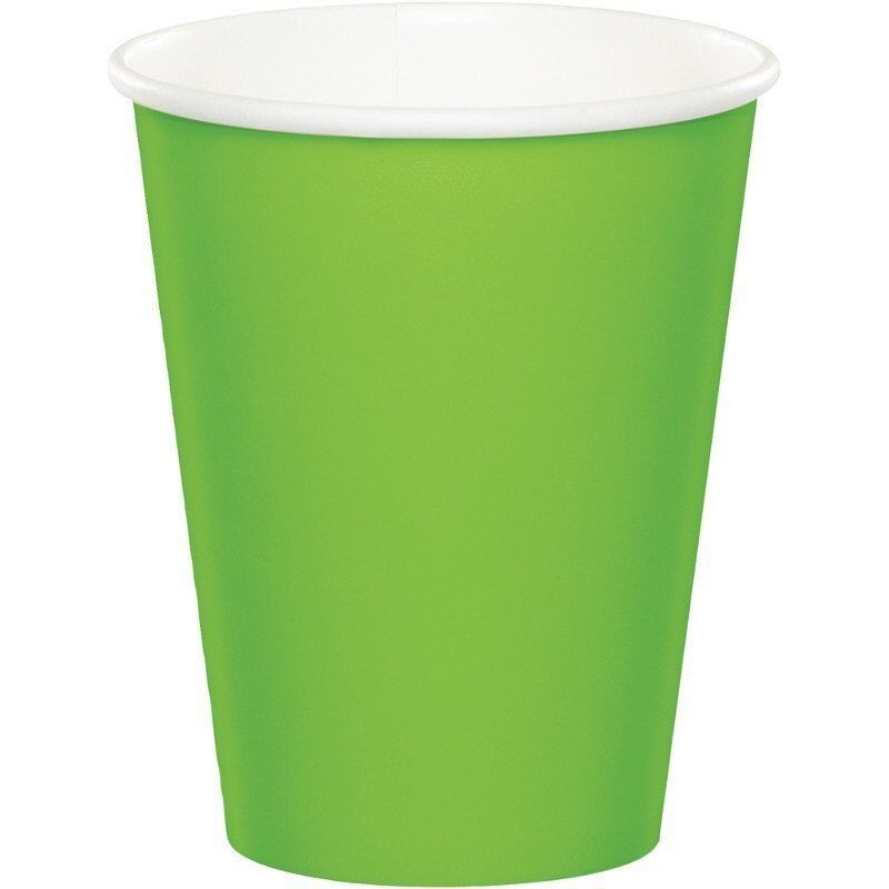 Vasos verde lima 8 uds