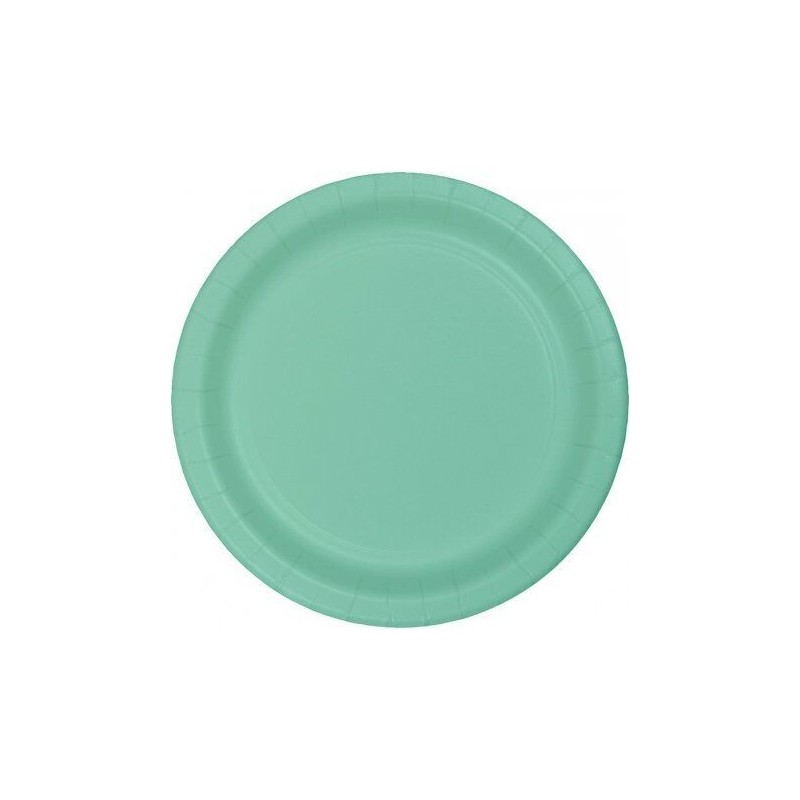 Platos verde menta  8 uds de 20 cm carton