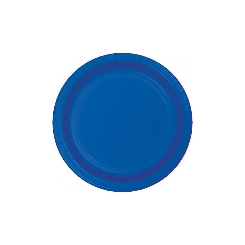 Platos Azul marino 8 uds de 20 cm carton