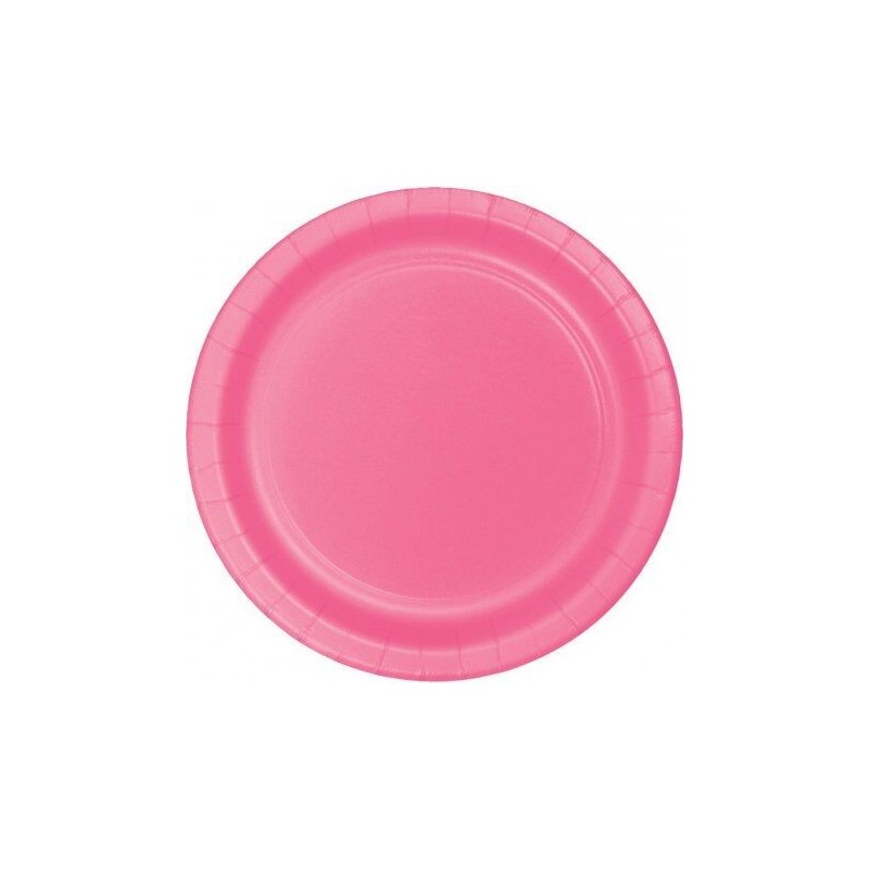 Platos rosa 8 uds 18 cm carton