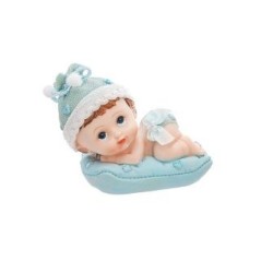 figura nino en almoada azul 9 cm babyshower o nacimiento DF5C 5901157432773