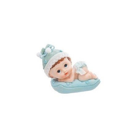 figura nino en almoada azul 9 cm babyshower o nacimiento DF5C 5901157432773