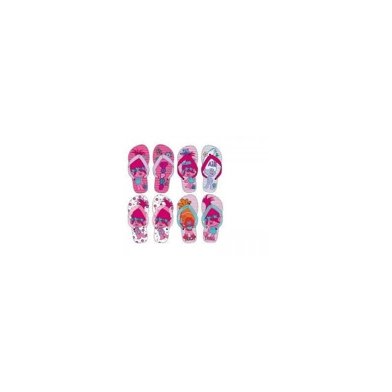 Chanclas trolls para niña tallas