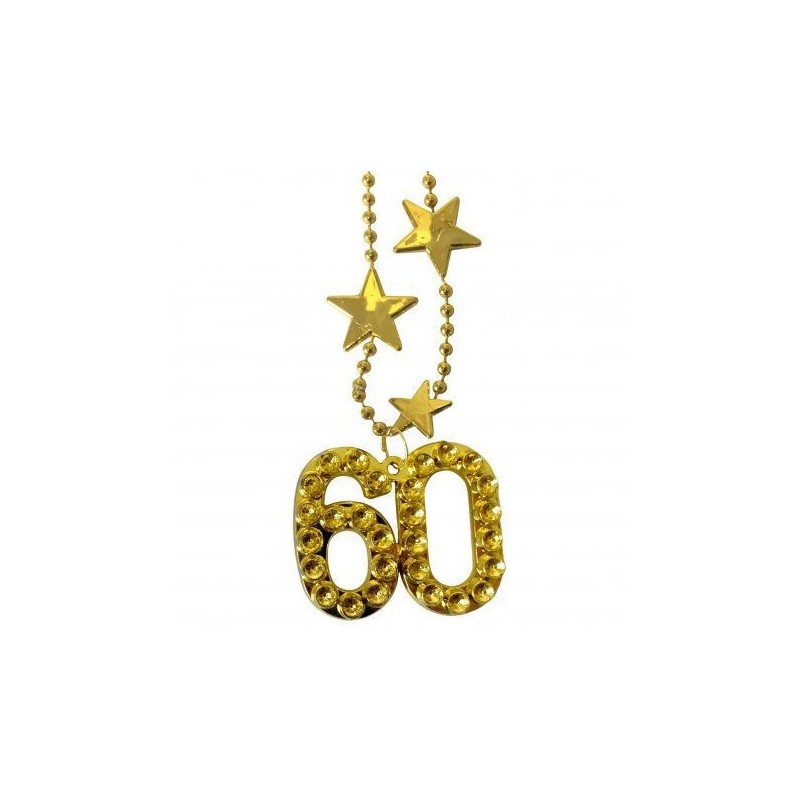 Collar 60 cumpleaños oro