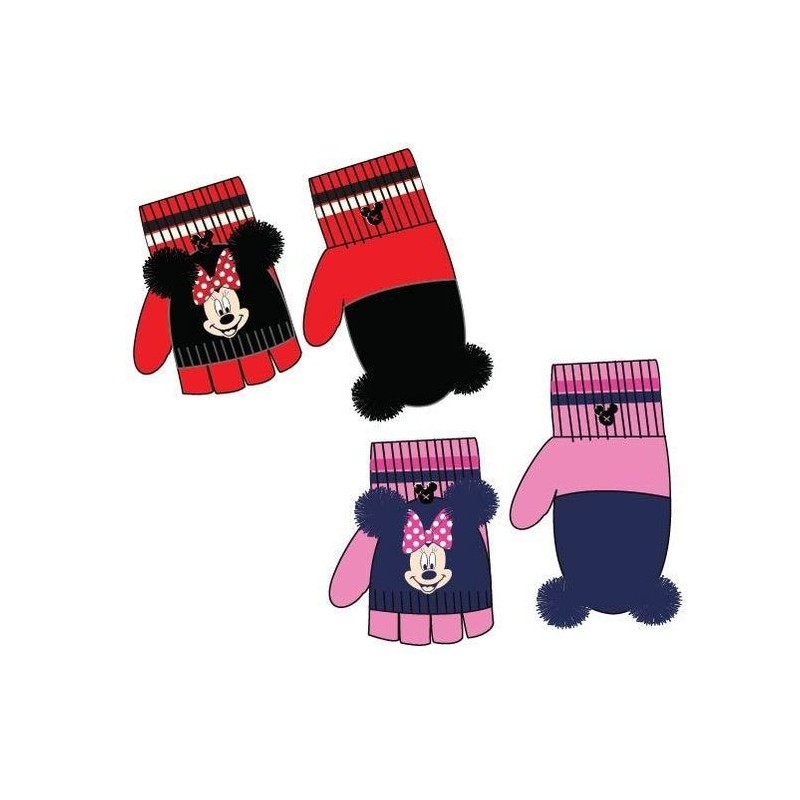 Guantes minnie mouse invierno baratos rosas
