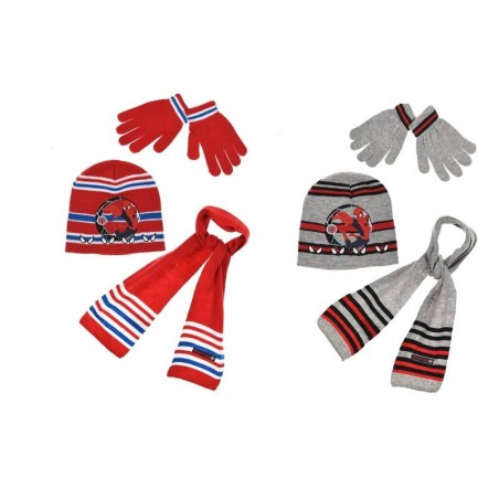 gorro bufanda y guantes spiderman grises 52 cm HO4367T52GR  3609080734316