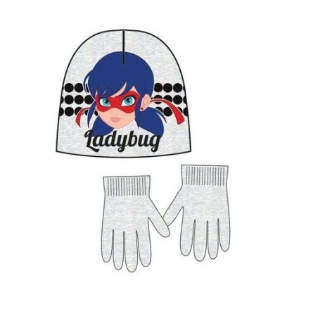 conjunto gorro guantes ladybug gris talla 52 HQ4412 T52GR 3609081617397