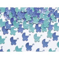 confeti bebe cochecitos azules 15 gr KONS16B 5901157439284