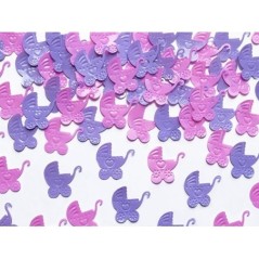 confeti bebe cochecitos rosas 15 gr KONS16R 5901157439291