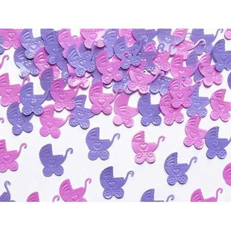 confeti bebe cochecitos rosas 15 gr KONS16R 5901157439291
