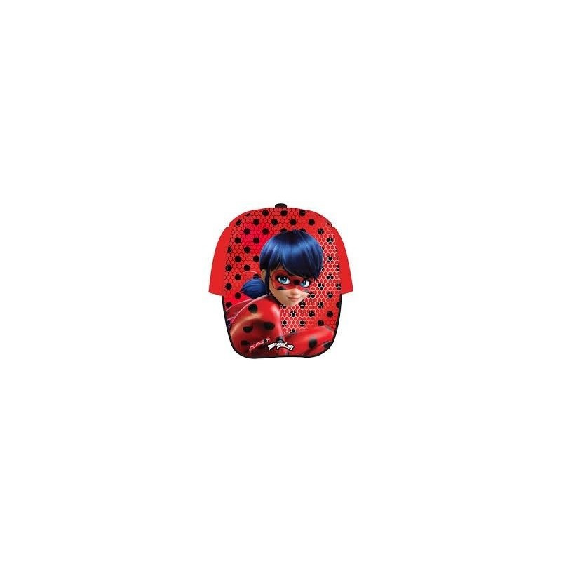 Gorra sol ladybug roja lunares para niña