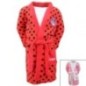 Bata de ladybug rosa para niña en coralina  tallas