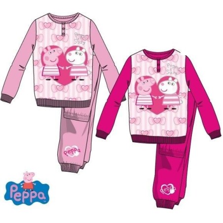 pijama peppa pig en caja manga larga fucsia 5 anos NH7581 T5FU 3609080318493
