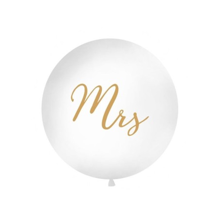 globo gigante para boda mrs de 1 metro blanco oro OLN11D 008 019 5902230769816