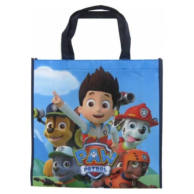 Bolsa transporte o shopping Patrulla Canina azul 38c38 cm