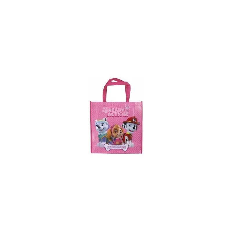 Bolsa transporte o shopping Patrulla Canina rosa 38c38 cm
