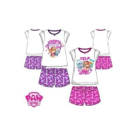 pijama verano patrulla canina nina talla 3 anos color morado QE2195 T4 8435525836377