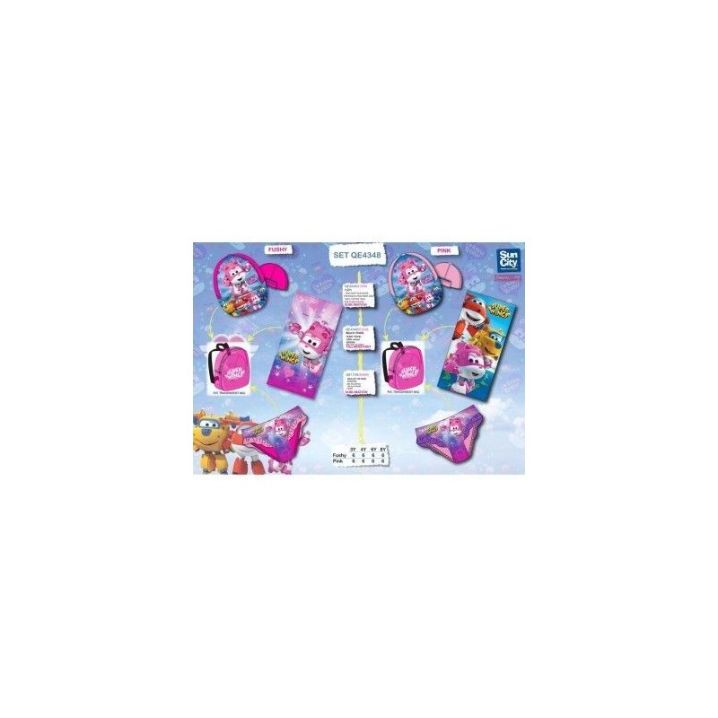 Conjutno playa o piscina Super Wings con mochila