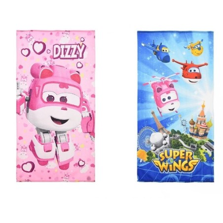 toalla super wings para playa o piscina 70 x 140 dizzy nina color azul 4376 RO 8435525837732