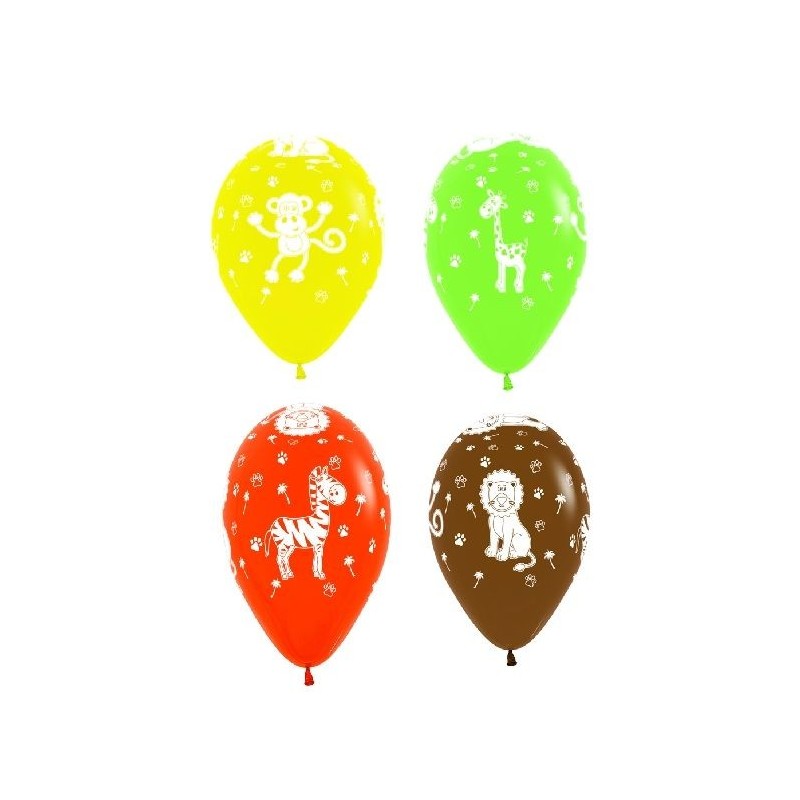 Globos animales de la jungla 10 uds