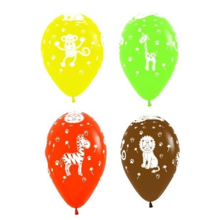 globos animales de la jungla 10 uds R12 ANI 8435525837732
