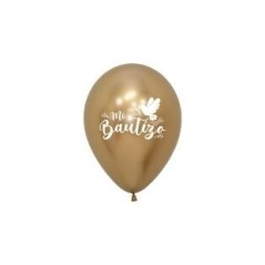 globos mi bautizo oro 12 uds 30 cm R12 UP970 8435525837732