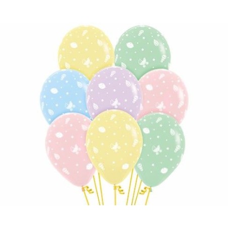 globos colores pastel para bebe 12 uds 30 cm sempertex R12 BEBE 8435525837732