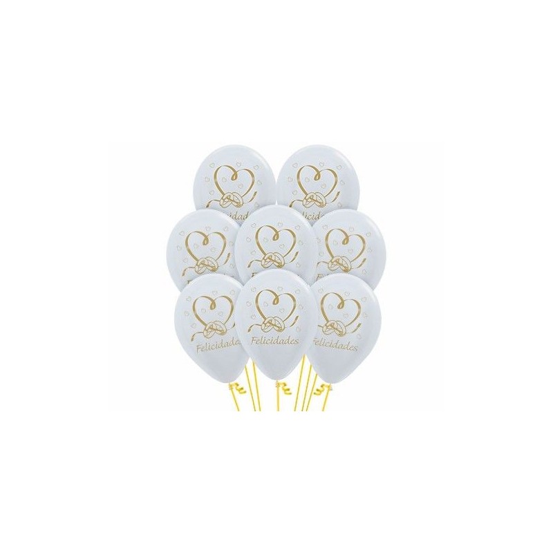 Globos Blancos decoracion boda 12 uds 30 cm