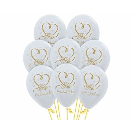 globos blancos decoracion boda 12 uds 30 cm R12 DA 8435525837732
