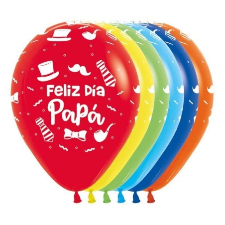 globos feliz dia papa latex 12 uds 30 cm R12  F 8435525837732