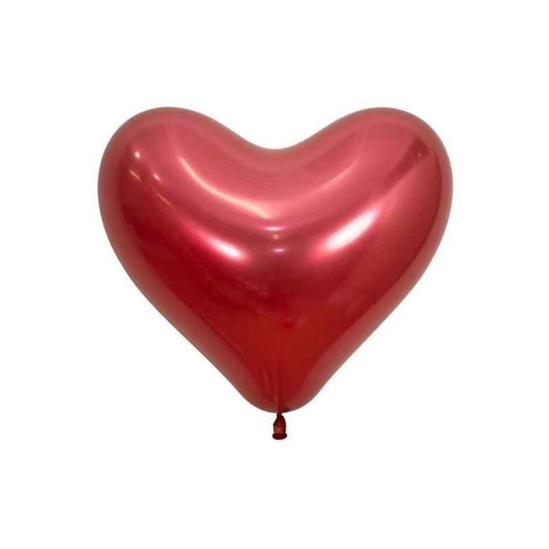 Globo Corazon rojo reflex 50 uds de 35 cm