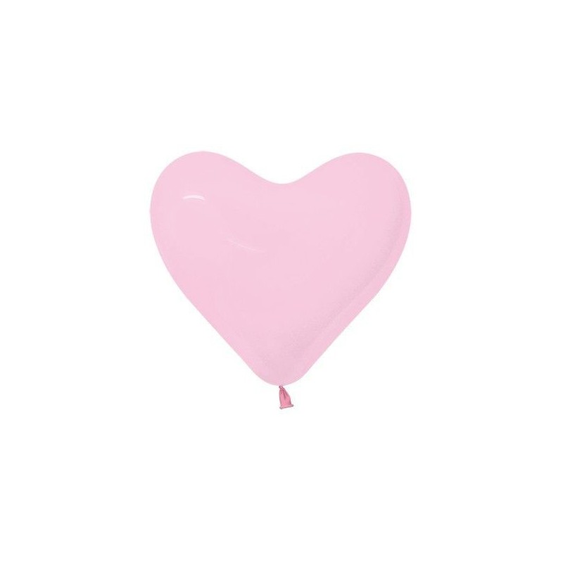 Globos rosas corazon latex 16  50 uds serpentex